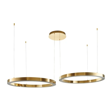 Lampa wisząca CIRCLE 80+80 LED złoty połysk na 1 podsufitce - DN924-80+80 gold - Step Into Design